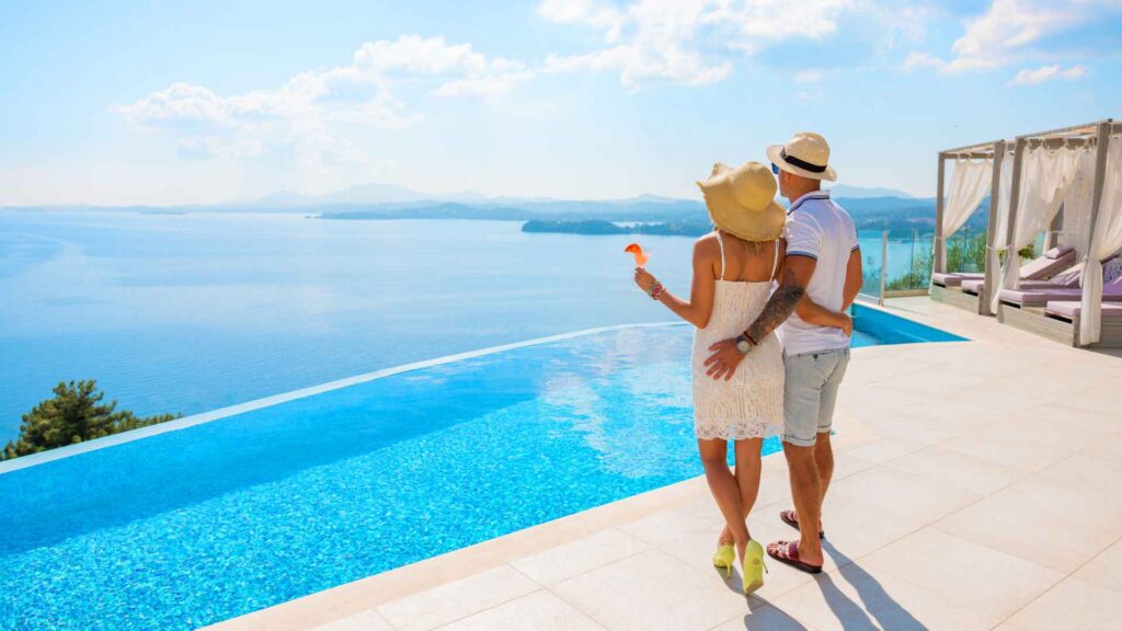 A couple enjoying the view